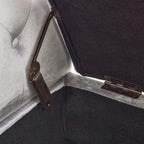 Banc de rangement multifonctionnel traditionnel Xanthia en velours avec oreiller