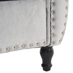 Banc de rangement multifonctionnel traditionnel Xanthia en velours avec oreiller
