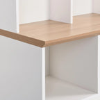 Meuble d'entrée large avec banc de rangement - Meuble à chaussures minimaliste, rangements cubiques, 8 crochets