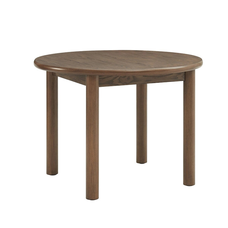 Table à manger ronde de 42 pouces pour 4 personnes, Table de cuisine rétro, Table de salle à manger en bois avec pieds en bois massif, Ultra facile à assembler