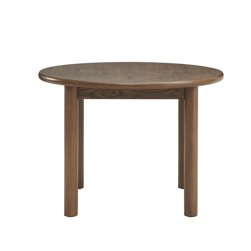 Table à manger ronde de 42 pouces pour 4 personnes, Table de cuisine rétro, Table de salle à manger en bois avec pieds en bois massif, Ultra facile à assembler