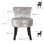 Tabouret de Coiffeuse en Bois Massif de 69,85 cm de haut - 69,85 H X 48,26 L X 29,97 P