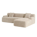 Canapé d'angle modulable Cloud, Canapé moderne rembourré avec 2 coussins, Canapé modulable à composer, Canapé d'angle modulable en L
