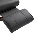 Fauteuil inclinable manuel pivotant en similicuir HomCom avec repose-pieds confortable et relaxant