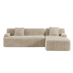 Canapé d'angle modulable Cloud, Canapé moderne rembourré avec 2 coussins, Canapé modulable à composer, Canapé d'angle modulable en L