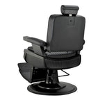 Chaise de barbier robuste inclinable hydraulique JAXSON, cadre noir