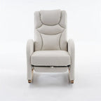 Fauteuil à bascule de puériculture ergonomique en tissu avec repose-pieds réglable
